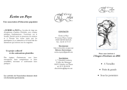 Stages r&eacute;alis&eacute;s - Ecrire en Pays