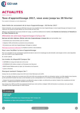 Taxe d`apprentissage 2017, vous avez jusqu`au 28 février