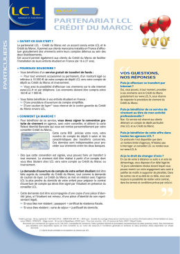 Partenariat lcl credit du marocconseiller credit du maroc. cette carte