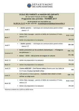 ECOLE DES PARENTS et MAISON DES ENFANTS