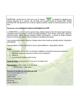 assistant essais experimentaux h/f