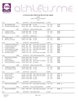 1/2 finale des chpts de france de cross