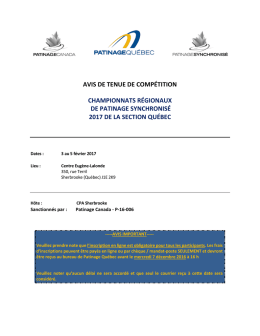 R&eacute;gionaux de patinage synchro 2017