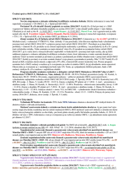 Úradná správa ObFZ 2016/2017 č. 33 z 15.02