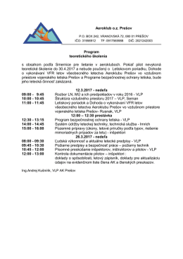 Pozv&aacute;nka na teoretick&eacute; &scaron;kolenie 12. a 26.3.2017