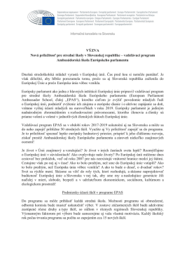 V&yacute;zva riaditeľa Informačnej kancel&aacute;rie EP (pdf 131KB)