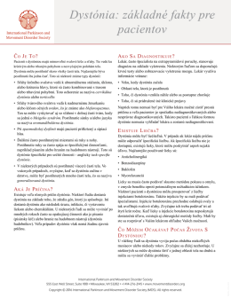 Dyst&oacute;nia - Movement Disorder Society