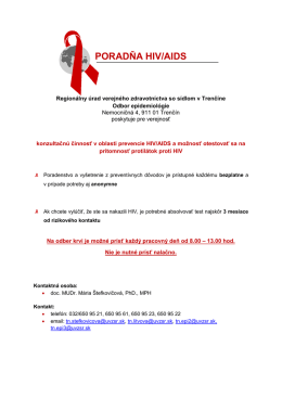 PORADŇA HIV/AIDS