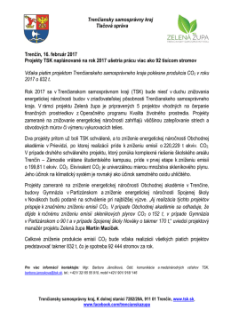 Trenčiansky samospr&aacute;vny kraj Tlačov&aacute; spr&aacute;va Trenč&iacute;n, 16. febru&aacute;r