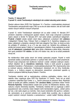 Trenčiansky samosprávny kraj Tlačová správa Trenčín, 17. február