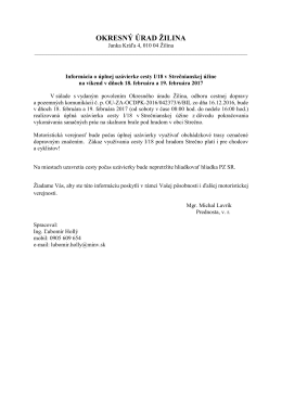 Strečno - UZ&Aacute;VIERKA