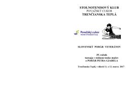 29. ročn&iacute;k o Poh&aacute;r Petra Gjabela, Tr. Tepl&aacute;, 11.-12.3.2017