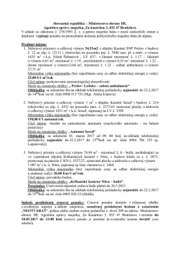 Ponuka na prenechanie dočasne prebytočn&eacute;ho ma