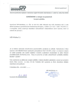 Viac informácií o dotknutých parcelách, období vstupu a