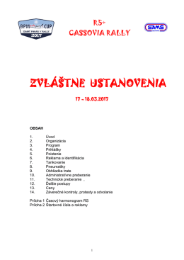 Zvláštne ustanovenia