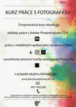 KURZ PRÁCE S FOTOGRAFIOU