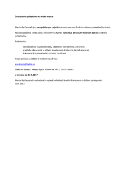 Prieskum na vytvorenie nov&eacute;ho pracovn&eacute;ho miesta