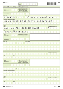 Vyhl&aacute;senie PO/firiem pre 2% za rok 2016