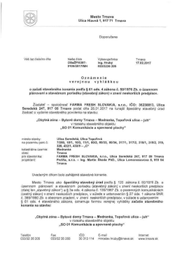 "Obytn&aacute; z&oacute;na - Bytov&eacute; domy Trnava-Modranka, Topoľov&aacute; ulica