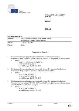 6235/17 ka/ro 1 GIP 1B Nelegislatívne činnosti 1. Riadiaca rada