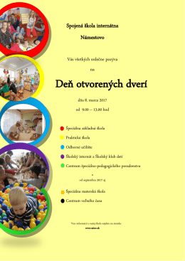 Deň otvoren&yacute;ch dver&iacute; - spojen&aacute; &scaron;kola intern&aacute;tna n&aacute;mestovo