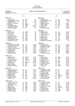 Star 2017 Bečej, 18/2/2017 Disciplina 3 Dečaci, 100m Slobodno