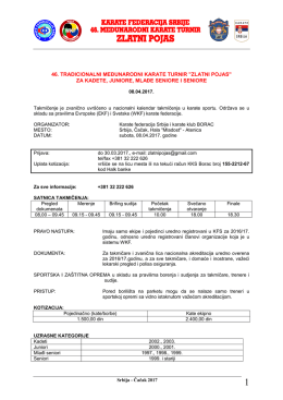 Zlatni pojas - Karate Federacija Srbije