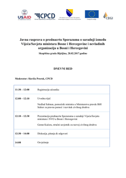 Preliminarni dnevni red javne rasprave