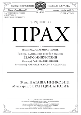 Дневна листа - Народно позориште у Београду