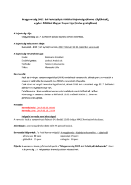 Ki&iacute;r&aacute;s - Magyar Atl&eacute;tikai Sz&ouml;vets&eacute;g