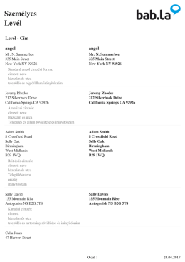Szem&eacute;lyes Lev&eacute;l