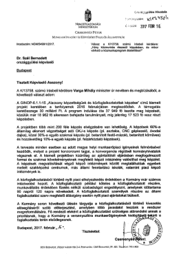 AK/13758. számú írásbeli kérdésre