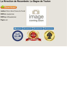 EPUB La Rrrection de Rocambole: Le Bagne de Toulon