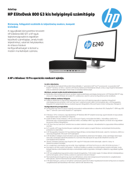 HP EliteDesk 800 G3 kis helyigényű számítógép