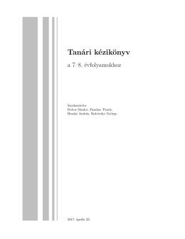 Tanári kézikönyv