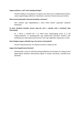 Hogyan javítható a „sűrű” beton bedolgozhatósága?