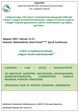 MAKEOSZ Szakmai napok 2017_Meghívó_Program