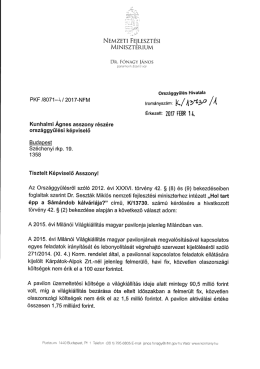 NEMZETI FEJLESZTÉSI Kunhalmi Agnes asszony