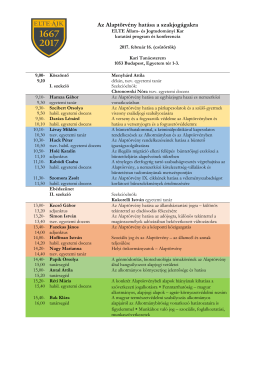 A konferencia programja itt &eacute;rhető el