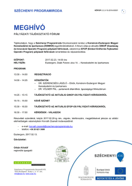 sz&eacute;chenyi programiroda megh&iacute;v&oacute; - Kom&aacute;rom