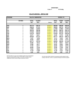 VALUTA-DEVIZA ÁRFOLYAM