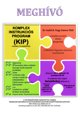 KOMPLEX INSTRUKCIÓS PROGRAM