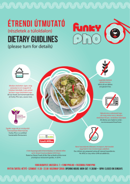 Étrendi útmutató DIETARY guidlines