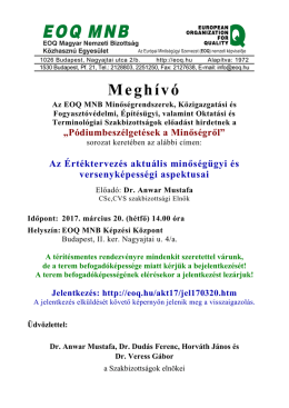 Meghívó - EOQ MNB