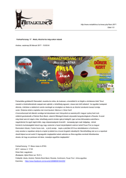 FarkasFarsang ˇ17 Akela, Alcohol és m ég sokan m ások