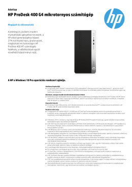 HP ProDesk 400 G4 mikrotornyos sz&aacute;m&iacute;t&oacute;g&eacute;p