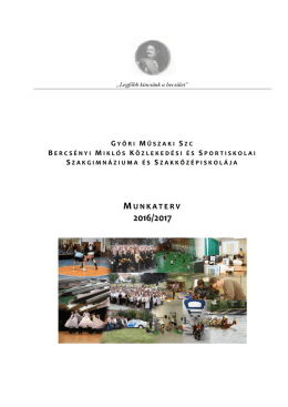 Éves munkaterv 2016-2017