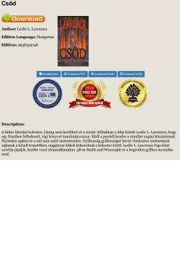 PDF Csöd - Leslie L. Lawrence - Book