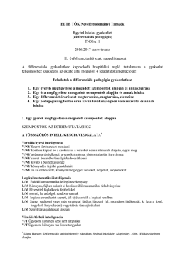TN00A11 Differenciáló gyakorlat_leírása