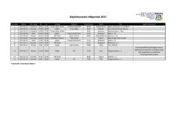 Gépkönyvezési időpontok 2017